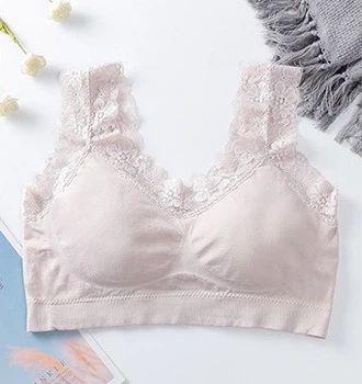 Жіночий топ з мереживом топік бюстгальтер бралет ліф Honey Fashion Accessories One Size (M/L) рожевий (2-32)