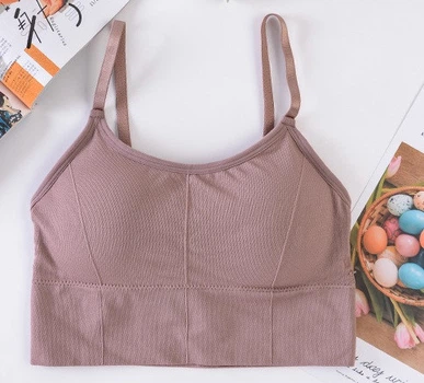 Жіночий топ в рубчик топік бюстгальтер бралет ліф Honey Fashion Accessories One Size (XS/S) коричневий (2-36)