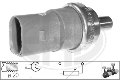 ERA 330546 Датчик температуры двойной 2-х контактный AUDI A4 1.6-3.0 11.00-, SKODA FABIA 1.