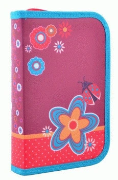 Пенал без наповнення одинарний без клапана Flowers 19,5x13x3,7 см SMART