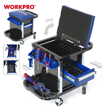 Набор инструментов автослесаря ​​(с сидушкой) WORKPRO 136 пред. W009039