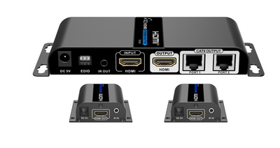 Разветвитель-удлинитель 1 на 2 HDMI по витой паре до 40 метров Lenkeng LKV712Pro