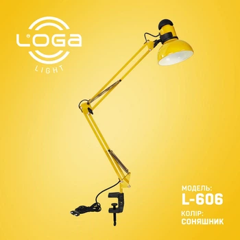 Настольная лампа со струбциной LOGA CL-606 "Подсолнух"
