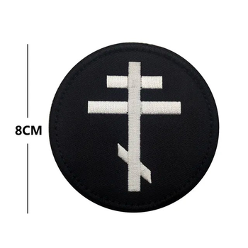 Шеврон SV у вигляді хреста круглий Чорний (sv3043)