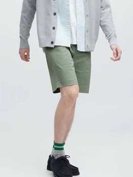 Шорти бавовняні чоловічі Uniqlo 706489560 S Зелені (1159794995)