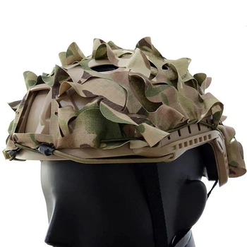 3D сетка на шлем TOR Fast ольха мультикам чехол VULPO Tactical камуфляж