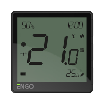 Накладной Интернет-термостат ZigBee 3.0, жив. Li-ion 3,7V (черный) Engo EONE-BATB