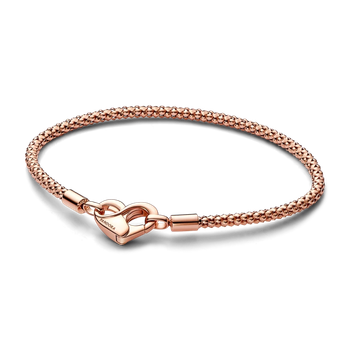 Серебряный рельефный браслет "Сердце" 19.