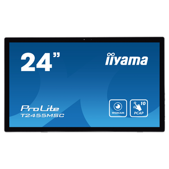 Монітор сенсорний РК 24" Iiyama T2455MSC-B1 IPS 1920x1080 75Гц DisplayPort/HDMI/USB