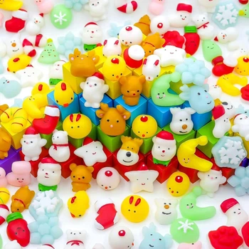 Набір іграшок-сюрпризів антистрес Сквіші Squishies новорічні - 20 шт рандомно