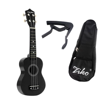 Укулеле Fzone FZU-002 (Black) + чохол з утеплювачем, каподастр