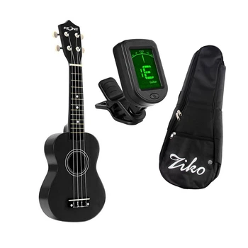 Укулеле Fzone FZU-002 (Black) + чохол з утеплювачем, тюнер