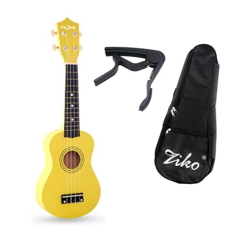 Укулеле Fzone FZU-002 (Yellow) + чохол з утеплювачем, каподастр