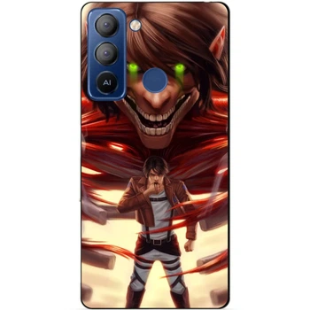 Чохол силіконовий бампер Candy для Tecno Pop 5 LTE Pop 5 Pro з малюнком Attack on Titan Атака Титанів