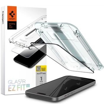 Защитное стекло Spigen Glas.TR "EZ FIT" FC для iPhone 15 Plus Black (AGL06888)