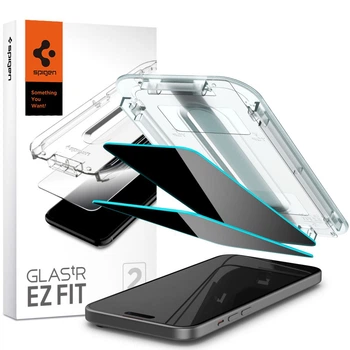 Защитное стекло Spigen Glas.TR "EZ FIT" (2 Pack) для iPhone 15 Plus Privacy (AGL06885)