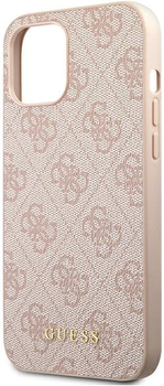 Etui plecki Guess 4G Metal Gold Logo do Apple iPhone 14 Pro Max Pink (3666339094140)
