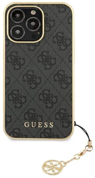Etui plecki Guess 4G Charms Collection do Apple iPhone 14 Pro Max Grey (3666339169893)