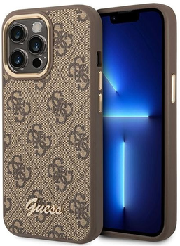 Панель Guess 4G Vintage Gold Logo для Apple iPhone 14 Pro Max Коричневий (3666339065270)