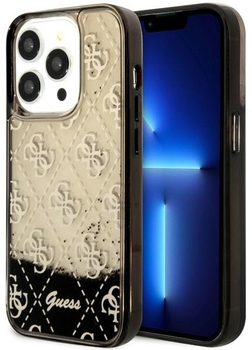 Etui plecki Guess Liquid Glitter Transculent do Apple iPhone 14 Pro Max Black (3666339116224)