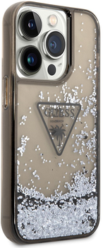 Etui plecki Guess Liquid Glitter Palm Collection do Apple iPhone 14 Pro Max Black (3666339064679)