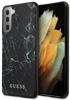 Панель Guess Marble для Samsung Galaxy S21 Plus Чорний (3666339003296)