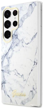 Etui plecki Guess Marble do Samsung Galaxy S23 Ultra White (3666339117429)