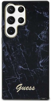 Etui plecki Guess Marble do Samsung Galaxy S23 Ultra Black (3666339117399)