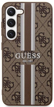 Etui plecki Guess 4G Printed Stripe do Samsung Galaxy S23 Plus Brown (3666339117474)