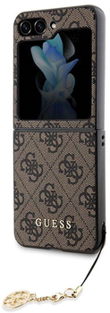 Etui plecki Guess 4G Charms Collection do Samsung Galaxy Z Flip 5 Brown (3666339171957)