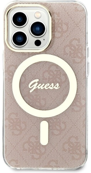 Панель Guess 4G MagSafe для Apple iPhone 13/13 Pro Рожевий (3666339127350)