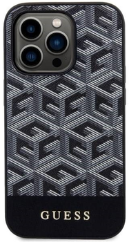 Панель Guess G Cube Stripes MagSafe для Apple iPhone 14 Pro Max Чорний (3666339112455)