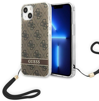 Панель Guess 4G Print Strap для Apple iPhone 14 Коричневий (3666339093839)