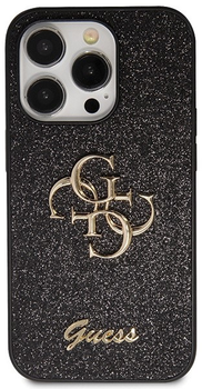 Etui plecki Guess 4G Glitter Script Big do Apple iPhone 14 Pro Max Black (3666339147358)