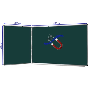 Доска UkrBoards магнитно- меловая 3 поверхности 100х300 см (UB100x300G-3)