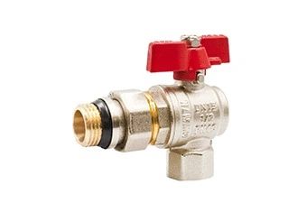 Кран шаровый FADO New с американкой угловой 3/4" PN 40