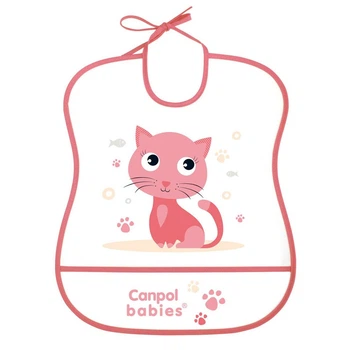 Слинявчик пластмасовий м'який Canpol Babies Рожевий 2/919 5903407029191