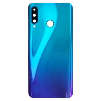 Задня кришка для смартфону Huawei P30 Lite зі склом камери, High copy синя