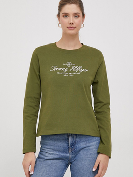 Лонгслів довгий жіночий Tommy Hilfiger WW0WW40292-Green XL Зелений (8720645372912)