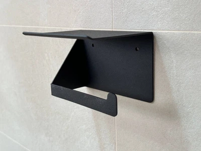 Тримач для туалетного паперу Shelf E-home (чорний металевий)