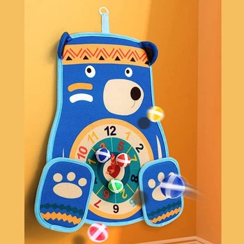 Игра Двусторонний дартс "Мишка", 6 липких шариков и 1 игровой щит