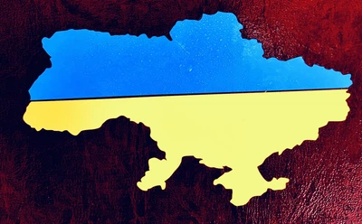 Патріотична наліпка прапор України синьо-жовтий на авто, скло, шафу, ноутбук і т.д., 15х9 см, синьо-жовта