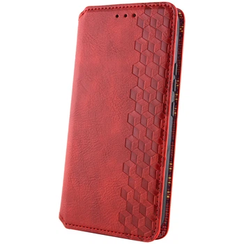 Кожаный чехол-книжка GETMAN Cubic (PU) для Samsung Galaxy A35 Красный
