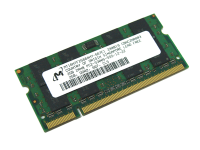 Пам'ять Micron 2GB SO-Dimm DDR2 667 MHz (MT16HTF25664HY-667E1)