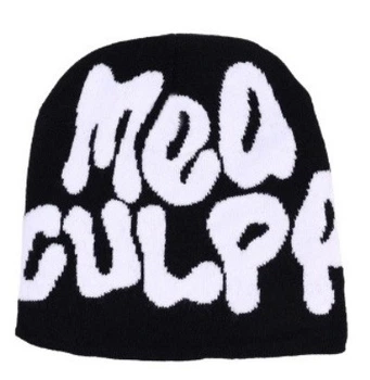 Шапка Mea Culpas Beanie Bonnet Y2k K-pop Gorros чорна – Стильні
