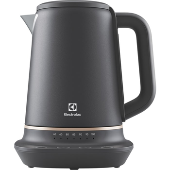 Електрочайник Electrolux, 1,7л, Strix, метал, мат, підтримка темп, чорний (E7K1-6BP)