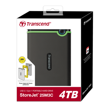 Зовнішній жорсткий диск 2,5" 4TB Transcend (TS4TSJ25M3C)