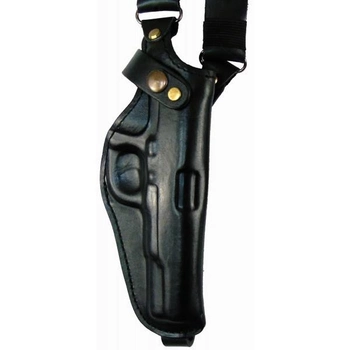 Кобура Медан для Walther P38 оперативная кожаная формованная с кожаным креплением вертикальная (1007 Walther P38)