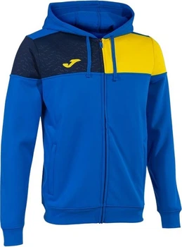 Олимпийка (мастерка) с капюшоном Joma CREW V сине-желто-темно-синяя M 103087.709