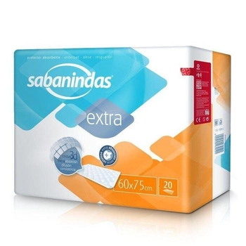 Pieluchy jednorazowe Sabanindas Extra 60x75cm 20 szt (8410520039121)